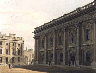 Exterior of Christ Church Library, Peckwater, illustration from the 