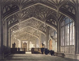 Interior of Divinity School, illustration from the 