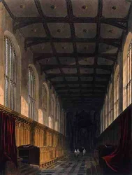 Interior of Trinity College Chapel, Cambridge, from 