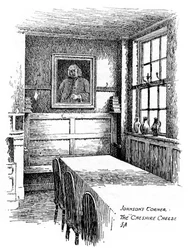 Johnsons Corner, the Cheshire Cheese Pub, City of London