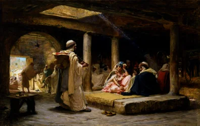 Cafe at Biskra, Algeria, 1884
