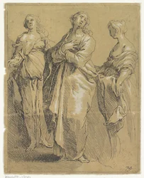 Three Standing Figures