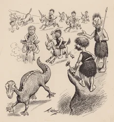 Our Antediluvian Ancestors by F Opper: Number Nine