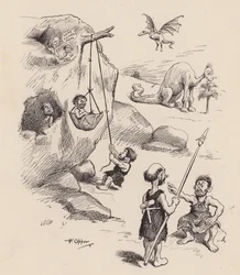 Our Antediluvian Ancestors by F Opper: Number Twenty Seven
