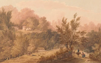 A Lane with Figures - Isle of Wight