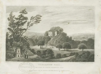 Barlaston Hall: engraving