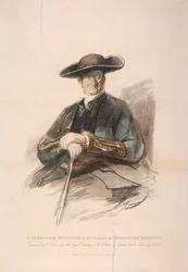 Greenwich Pensioner in the Character of Commodore Trunion, Greenwich Hospital, London