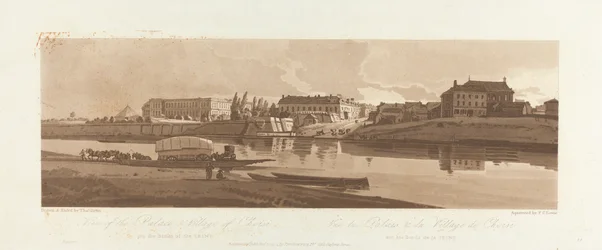 View of the Palace and Village of Choisi, on the Banks of the Seine
