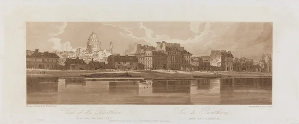 Views of the Pantheon, taken from the Arsenal 1803; Plate 12 from Views in Paris, the Emanuel Volume tracing of the plate 1981.25.2621