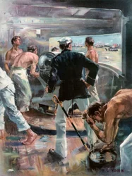 The Battle of Manila Bay.--Fighting a Six-Inch Gun on Board the Olympia