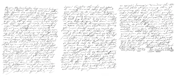 Letter by Elizabeth I, Queen of England, to James VI of Scotland