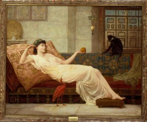 Frederick Goodall, Dolce far niente, painting, 1889