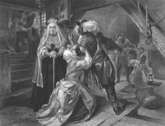 Arrest of Alice Lisle for sheltering fugitives from the Battle of Sedgemoor, 1685