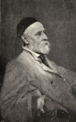 Portrait of George Frederick Watts, engraved by T. Johnson after the photograph by Hollyer, from 