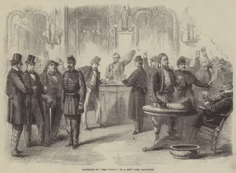 Drinking to The Union! in a New York Bar-Room