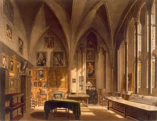 Interior of the Chapter House, illustration from the 