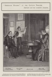 A Performance of Sherlock Holmes at the Lyceum Theatre, London (litho)