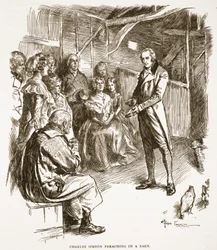 Charles Simeon Preaching in a Barn (illustration from 