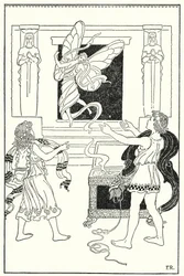 The children again lifted the lid, and out flew a sunny and smiling little personage