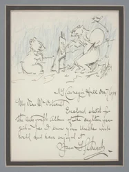 Autograph letter with sketch