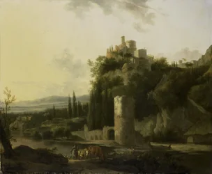 Italian Landscape with Round Tower