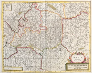 Map of Swabia (Germany)
