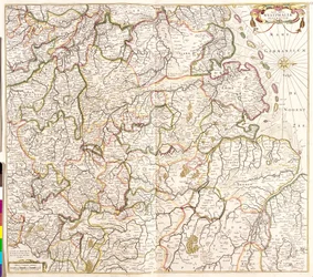 Map of Westphalia (Germany)