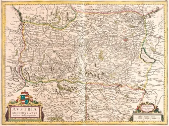 Map of the Archduchy of Austria