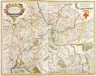 Map of the Archbishopric of Trier, Germany