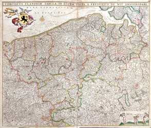 Map of the County of Flanders (France and Belgium)