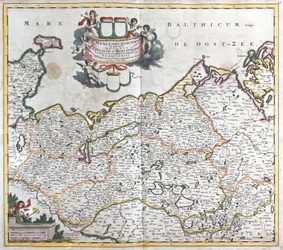 Map of the Duchy of Mecklenburg Schwerin (Germany)