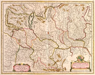 Map of the Duchy of Milan, Italy