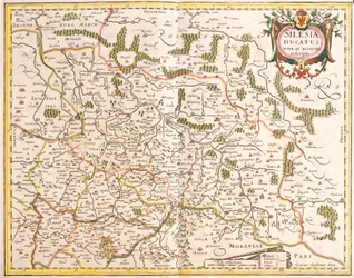 Map of the Duchy of Silesia (Germany and the Czech Republic)