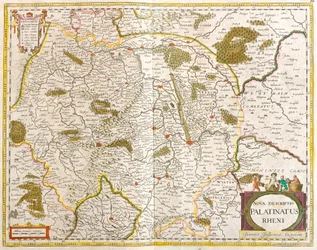 Map of the Palatinate Rhenan, Germany