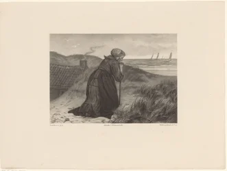 Old Woman Leaning on a Stick