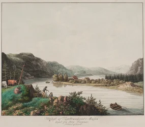 View of the Brickworks in Miøsen Taken from Store Hammer