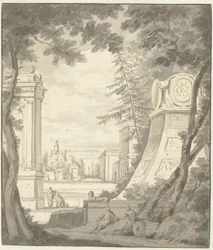 Fantasy Landscape with Classicist Architecture