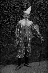 A Man Posing in a Clown Costume