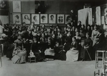 Academie Julian, Paris, group of art students