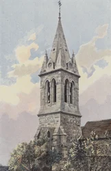 Bourbonne-les-Bains, Church, Bell Tower and Spire