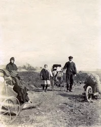 Exodus of a Peasant Family Fleeing the Fighting, Near Boulogne-la-Grasse