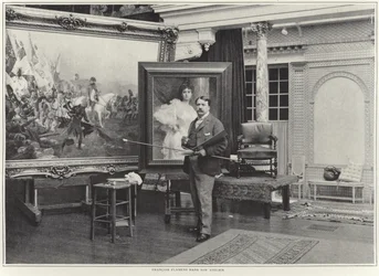 Francois Flameng in His Workshop