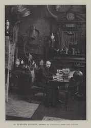 French painter Fernand Cormon in his studio