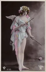Girl playing with diabolo