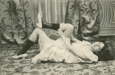 Girl pulling up her socks