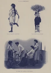 Illustration for Petites Parisiennes (young working girls in Paris)
