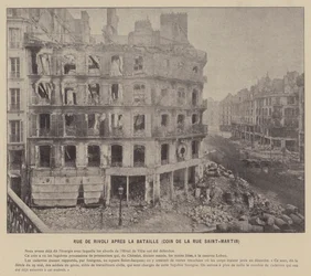 The Commune of Paris, Rue De Rivoli After the Battle, Corner of Rue Saint-Martin