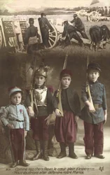 Like our dear fathers, our hearts filled with hope, we want to go and defend our France
