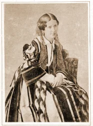 Portrait of Elisabeth Felix called Mademoiselle Rachel in 1851, French tragedian