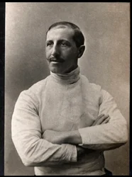 Portrait of Giuseppe Pini, Italian fencer